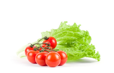 cherry tomato and lettuce
