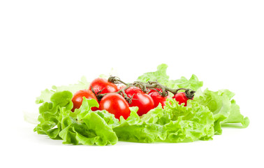 cherry tomato and lettuce