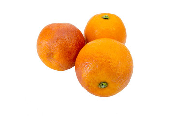 Blood orange (Sicilian) isolated on a white background.