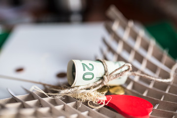 A bunch of US dollars