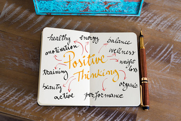 Handwritten text POSITIVE THINKING