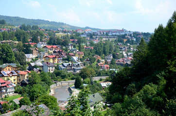 View of the city (Szczawnica in Poland)