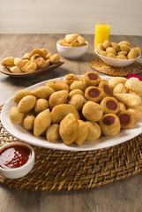Mixed brazilian snacks fried