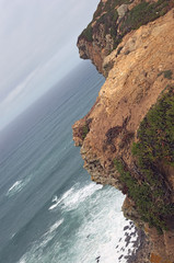 A place where the sea meets the land. High cliffs. Big waves and gusty winds. Cabo da Roca.