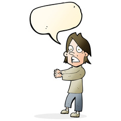cartoon shocked man with speech bubble