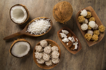 Peruvian cocadas, a traditional coconut dessert sold usually on