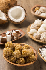 Peruvian cocadas, a traditional coconut dessert sold usually on