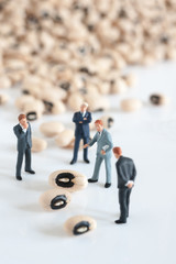 Over zealous corporate bean counters a financial or business concept with copy space