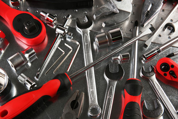 Fototapeta premium Different kinds of tools closeup