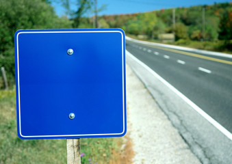 Road sign near the road