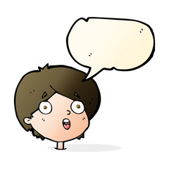 cartoon amazed expression with speech bubble