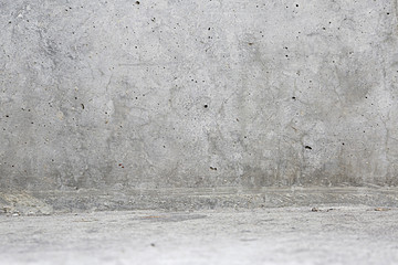 Empty concrete wall with floor edge