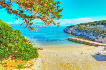 Cala Dragunara on a clear day