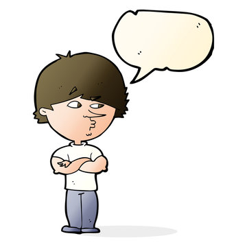recommend clip art: cartoon suspicious man with speech bubble