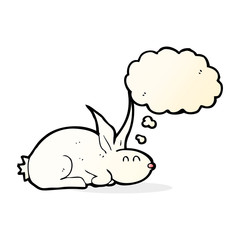 cartoon rabbit with speech bubble