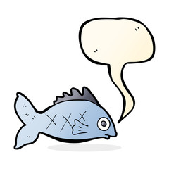 cartoon fish with speech bubble