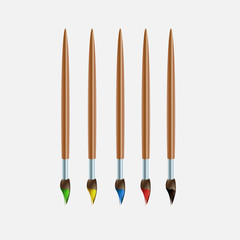 colored brush for drawing