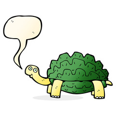 cartoon tortoise with speech bubble
