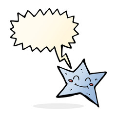 cartoon star character with speech bubble