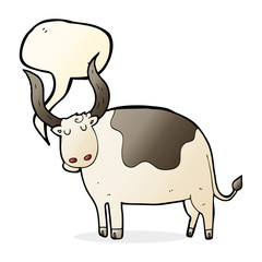 cartoon ox with speech bubble