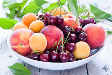 Bowl of mixed fruits and berries