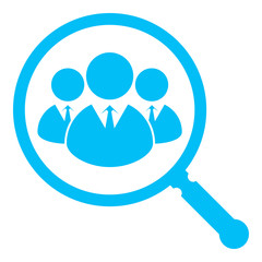 Simple icon depicting the search for valuable employees, highly skilled professionals, etc.