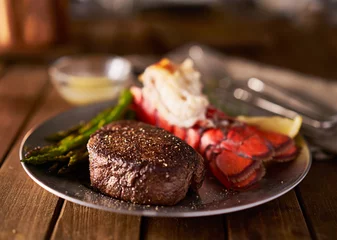  filet mignon steak with lobster tail surf and turf meal © Joshua Resnick