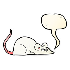 cartoon mouse with speech bubble