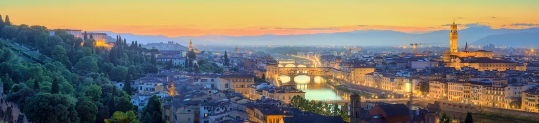 Acrylic prints Ponte Vecchio Arno River and Ponte Vecchio at sunset, Florence