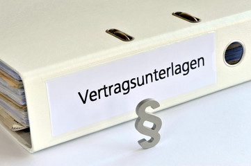 Vertragsunterlagen, Vertrag, Verträge, Vertragsrecht, Paragraph, Ordner, Recht, Gesetz, Widerruf,...