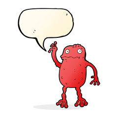 cartoon poisonous frog with speech bubble