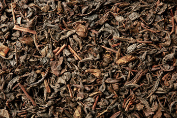 Pile of dry tea, close up