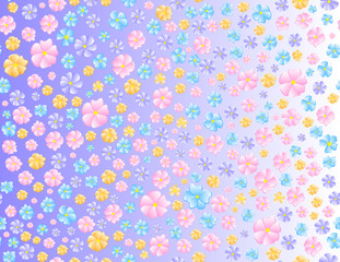 Nice vector spring seamless with beautiful wild flowers