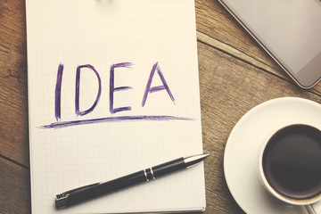 paper, phone, pen and coffee