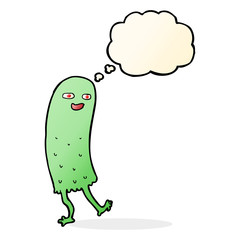 cartoon funny ghost with thought bubble