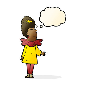 recommend clip art: cartoon queen with thought bubble