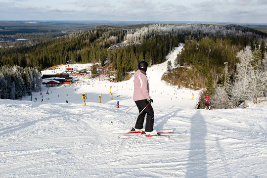 Skier at Isaberg ski resort