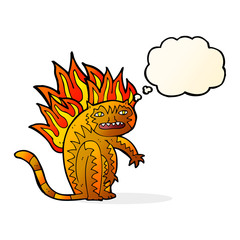 tiger tiger burning bright with thought bubble