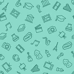 culture seamless pattern