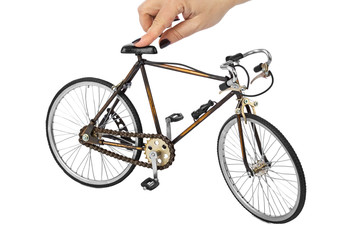 Fototapeta na wymiar Toy bicycle