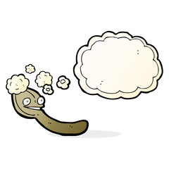 cartoon spoon with thought bubble