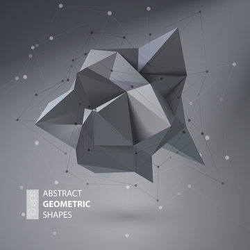 Abstract geometric shape  triangular  Crystal. Vector illustration