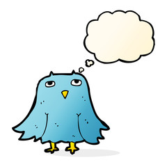 cartoon owl with thought bubble