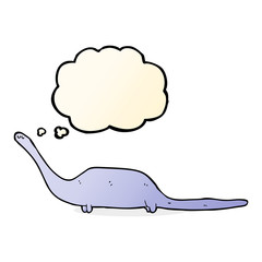 cartoon dinosaur with thought bubble