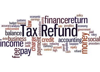 Tax Refund, word cloud concept 2