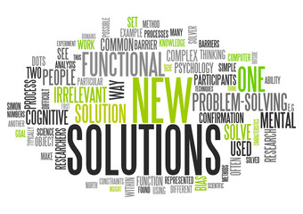 Fototapeta premium Word Cloud New Solutions