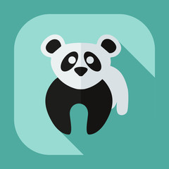 Flat modern design with shadow icons pandas