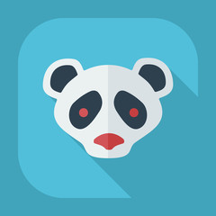 Flat modern design with shadow icons pandas