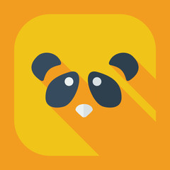Fototapeta premium Flat modern design with shadow icons pandas