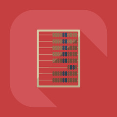 Flat modern design with shadow abacus icon
